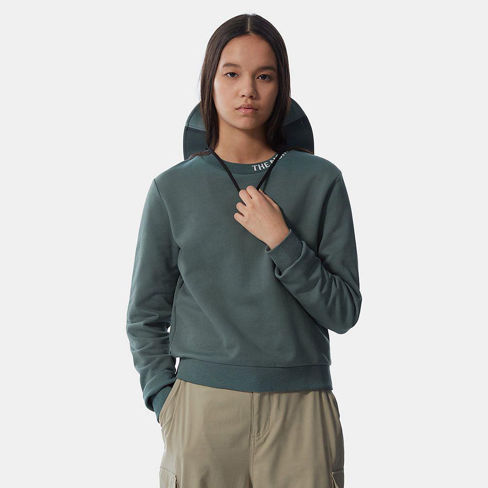 The North Face Zumu Crew Neck Γυναικεια Pullover - Πρασινο (UKHX87502)